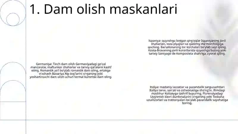 Dam olish maskanlari 2