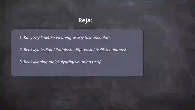 Kimyoviy kinetika 2