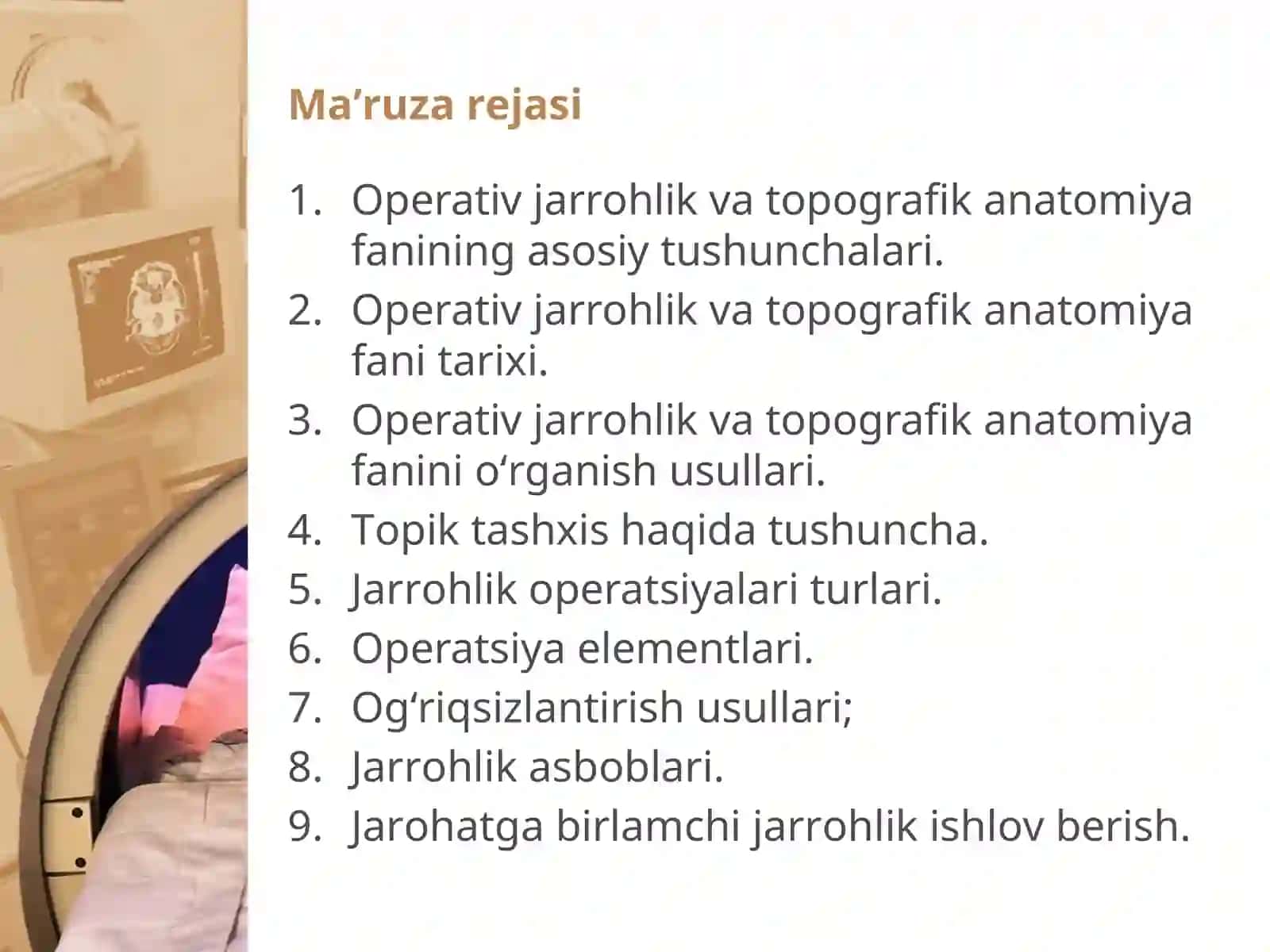 Operativ jarrohlik va topografik anatomiya 2