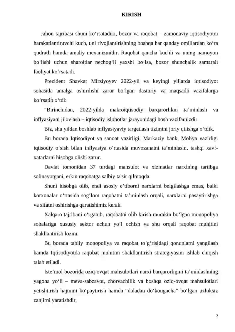 Raqobat - Bozor Iqtisodiyotini Harakatlantiruvchi Kuch Sifatida 2