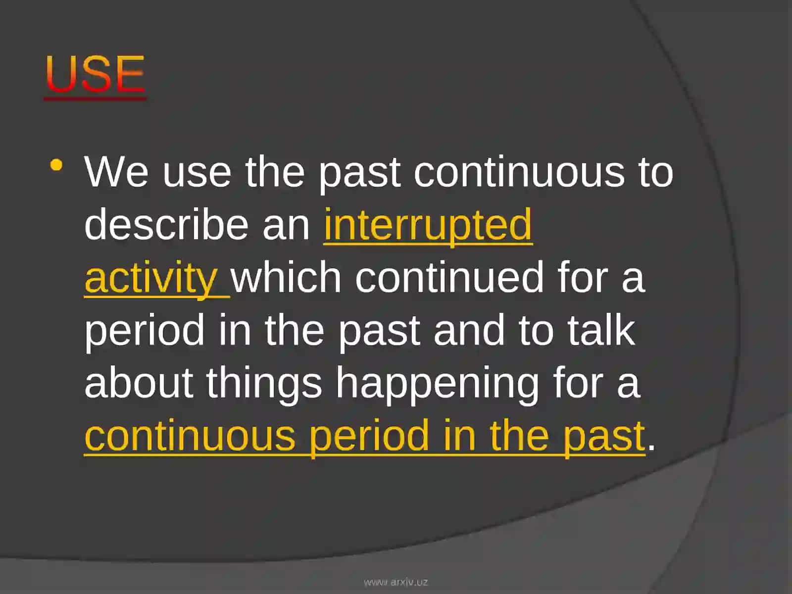 Past continuous 2