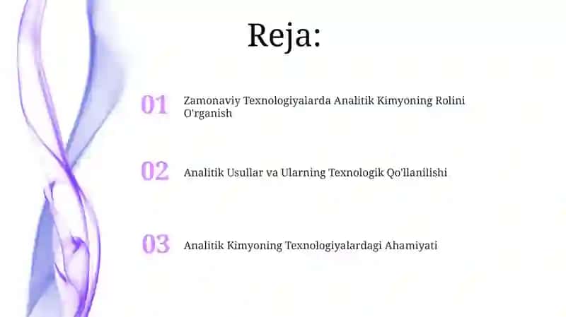 Analitik kimyo fanining texnologiyadagi ahamiyati 2