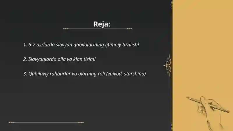 6-7 asrlarda slavyan xalqlari ijtimoiy ahvoli va ularda ilk davlatning kelib chiqishi 2