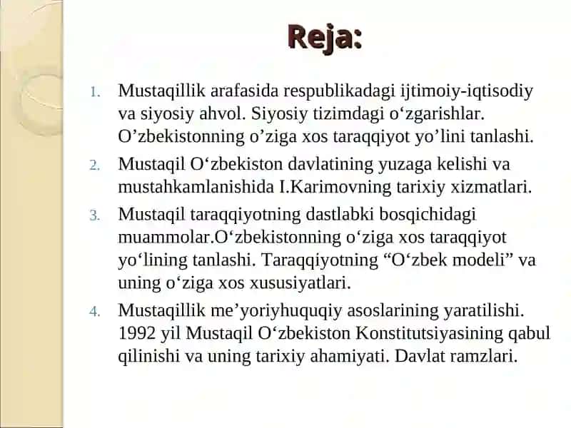 Mustaqil O‘zbekiston Respublikasi Tashkil Topishining Tarixiy Ahamiyati 2