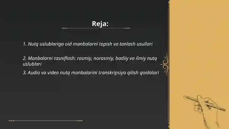 Nutq uslublariga oid manbalar bilan ishlash 2