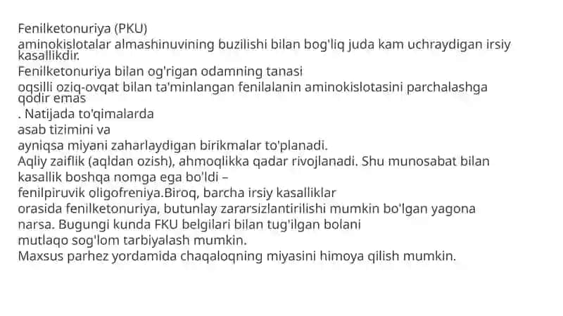 Fenilketonuriya 2