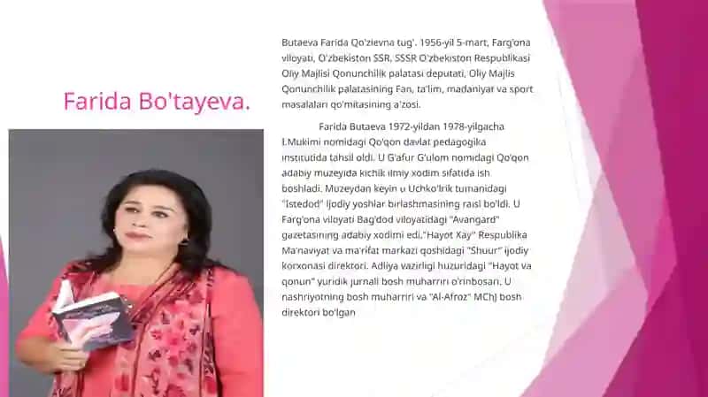 Farida Bo'tayeva, Muhammad Ismoil, Javlon Jovliyevlarning hayoti va ijodlarihaqida 2
