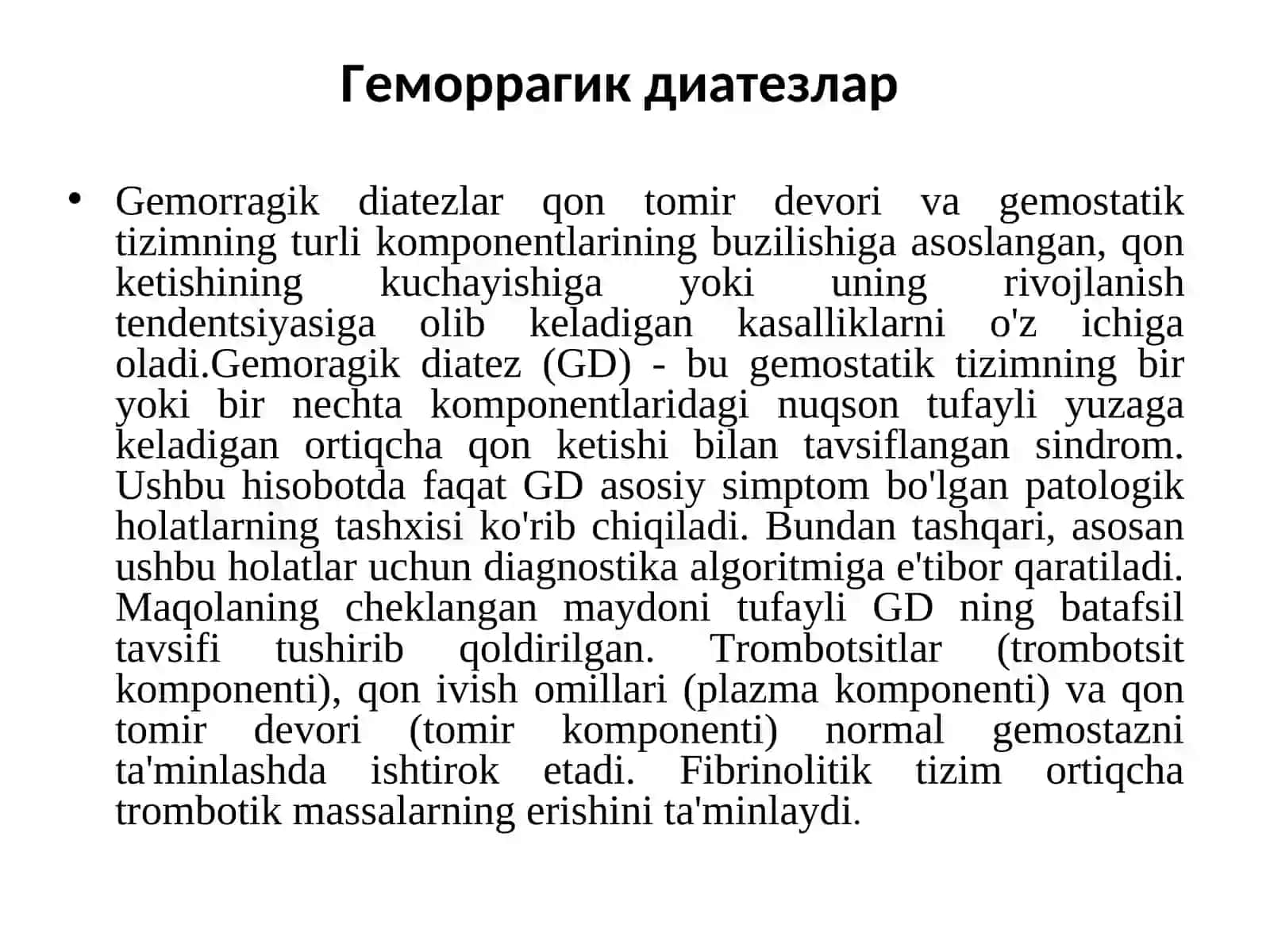 Gemorragik diatezlar 2