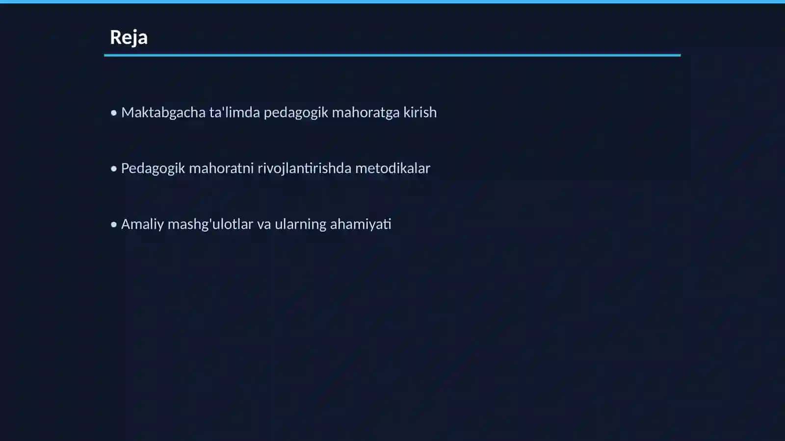 Maktabgacha Talim Tashkilotida Pedagogik mahoratni egallash vositalari 2