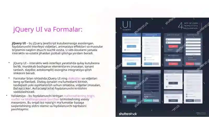 jQuery UI da Formalar bilan Ishlash va Validatsiya Usullari 2