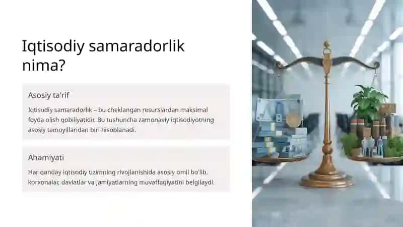 Iqtisodiy samaradorlik 2