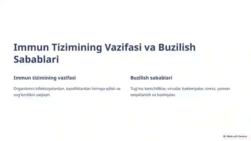 Immun Tanqislik Holatlari: Profilaktika va Terapiya 2