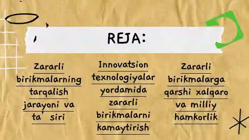 Zararli birikmalar va ularning ruxsat etilgan miqdori 2