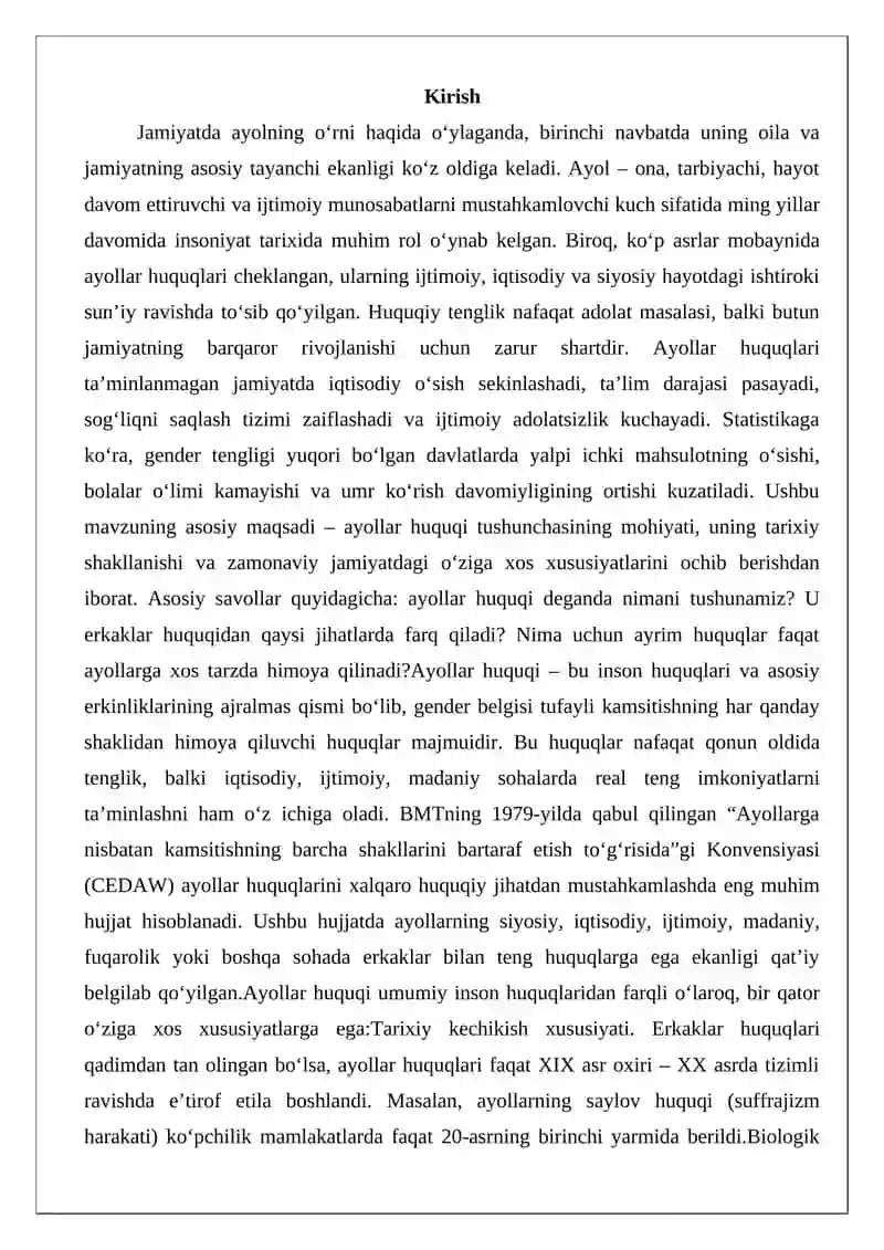 Ayollar huquqi tushunchasi va uning o‘ziga xos xususiyatlari 2