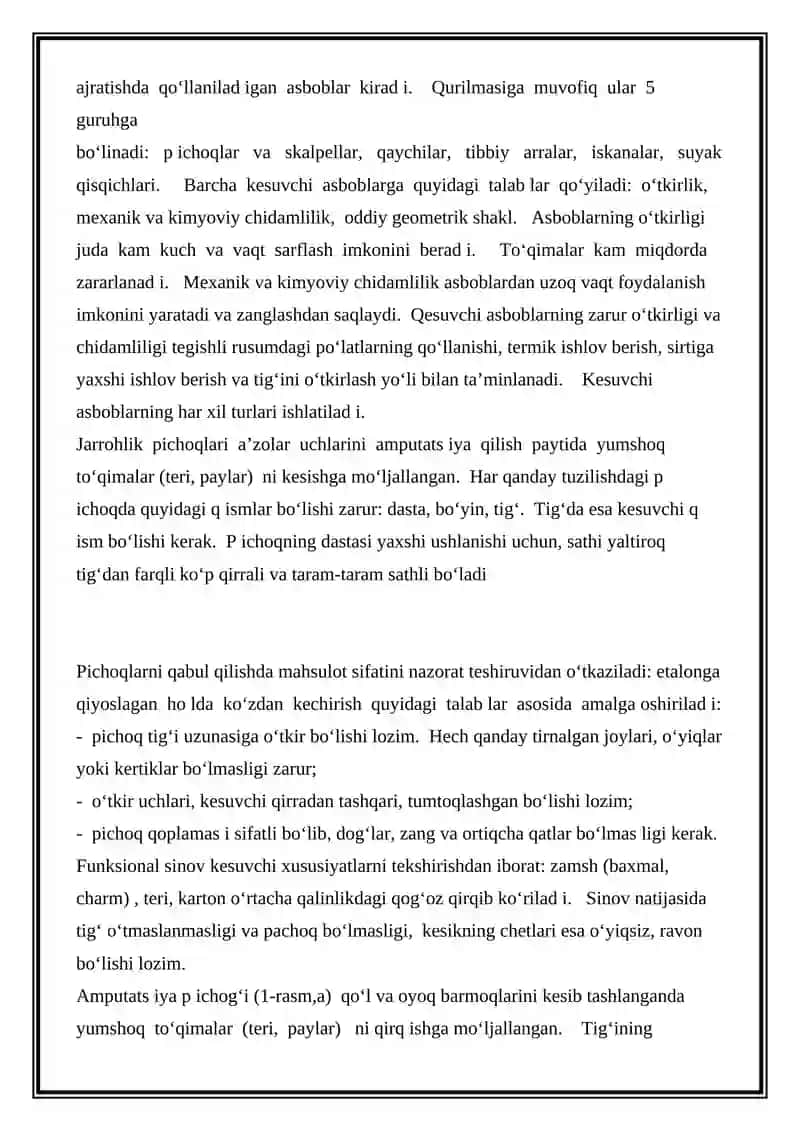Tibbiy asbob-uskunalar 2