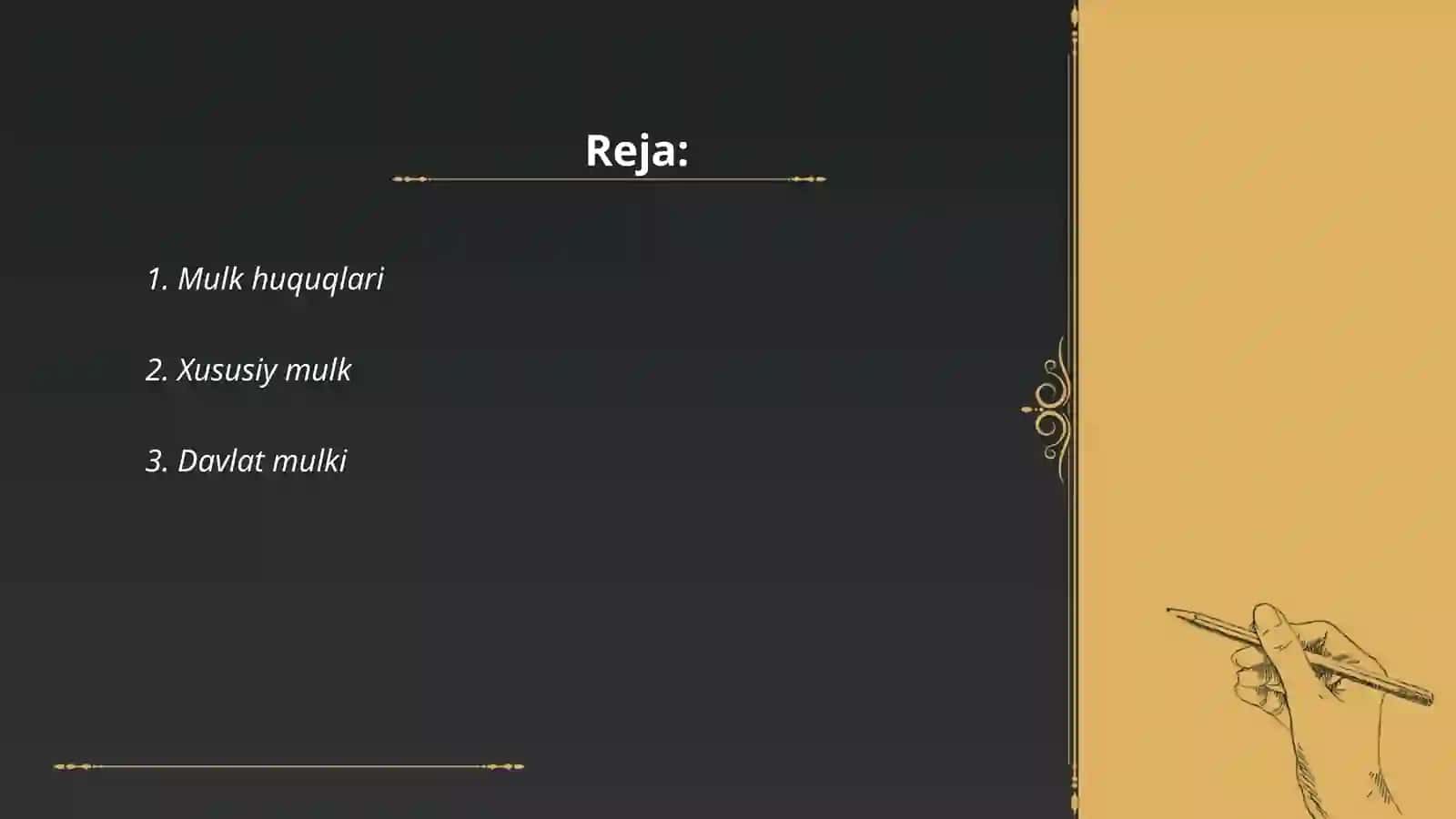 Mulk va mulkchilik munosabatlari 2