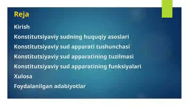 O‘zbekiston RESPUBLIKASI KONSTITUTSIYAVIY SUDI APPARATI 2