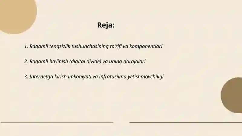 Raqamli tengsizlik tushunchasi va sabablari 2