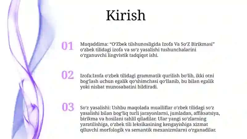 O'Zbek Tilshunosligida Izofa Va So'Z Birikmasi 2