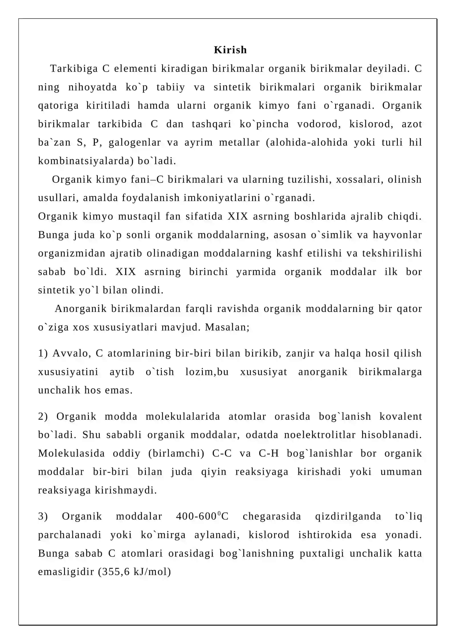 Oksalat kislotaning olinishi 2
