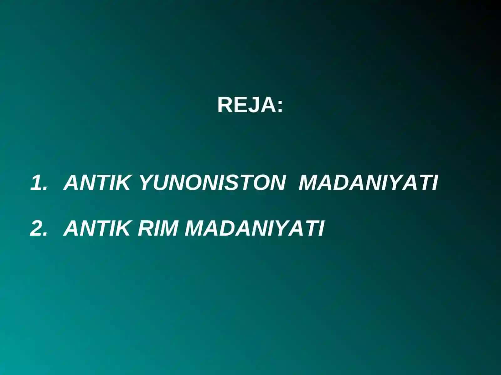 Antik Evropa madaniyati 2