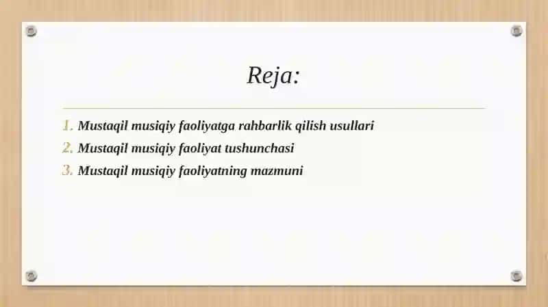 Bolalarning mustaqil musiqiy faoliyati mazmuni va unga rahbarlik qilish 2