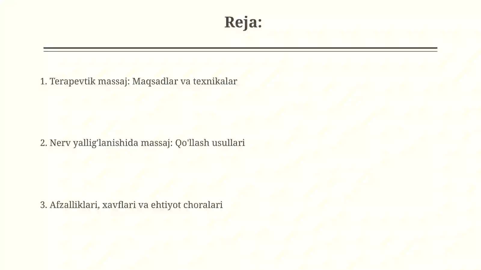Yuz nervi, tirsak, bilak, quymich nerviyalliglanishidadavolovchimassaj 2