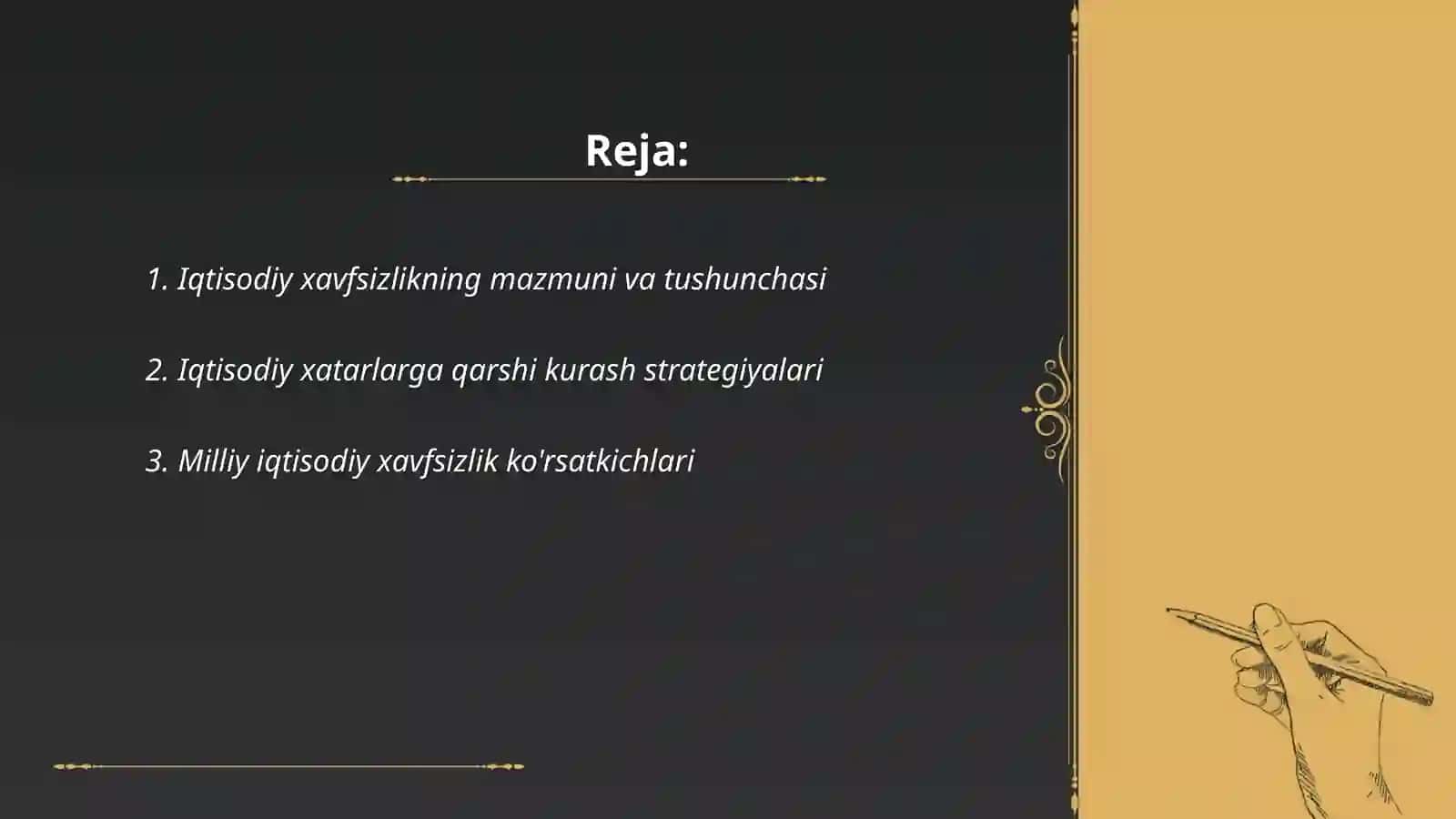 Iqtisodiy xavfsizlik ko'rsatkichlari va ularning ahamiyati 2