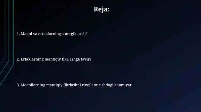 Masal va matallar mantiqiy fikirlashni rivojlantirishdagi ahamiyati 2