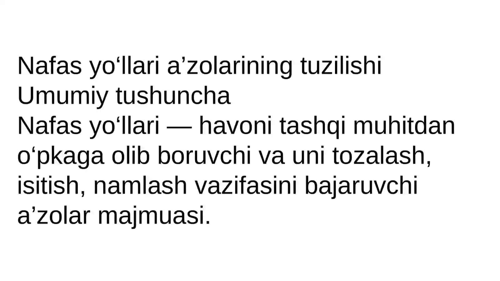 ANATOMIYA MAVZU:Nafas yoʻllari azolari tuzulishi 2