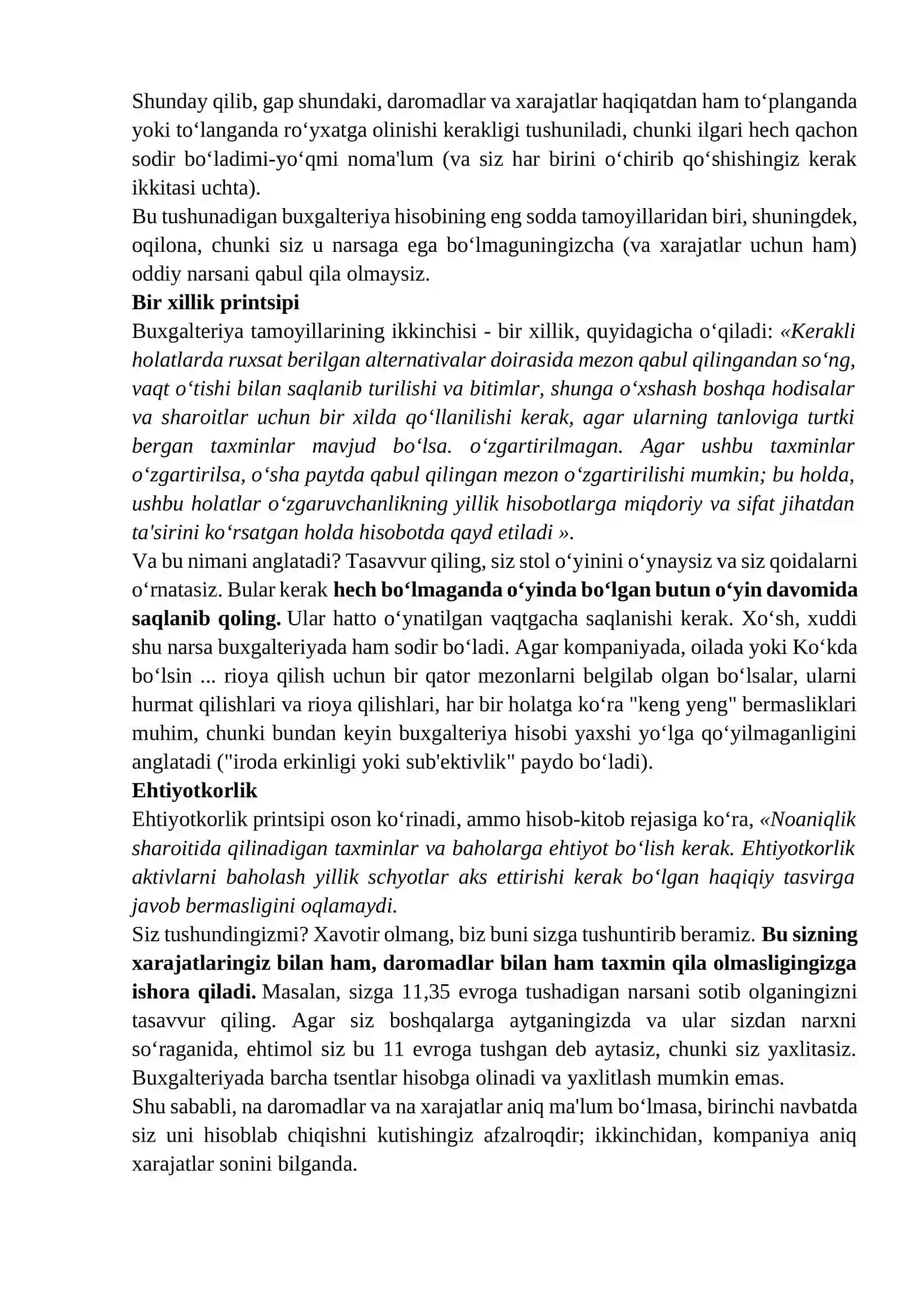 Buxgalteriya hisobini tashkil qilish tamoyillari 2