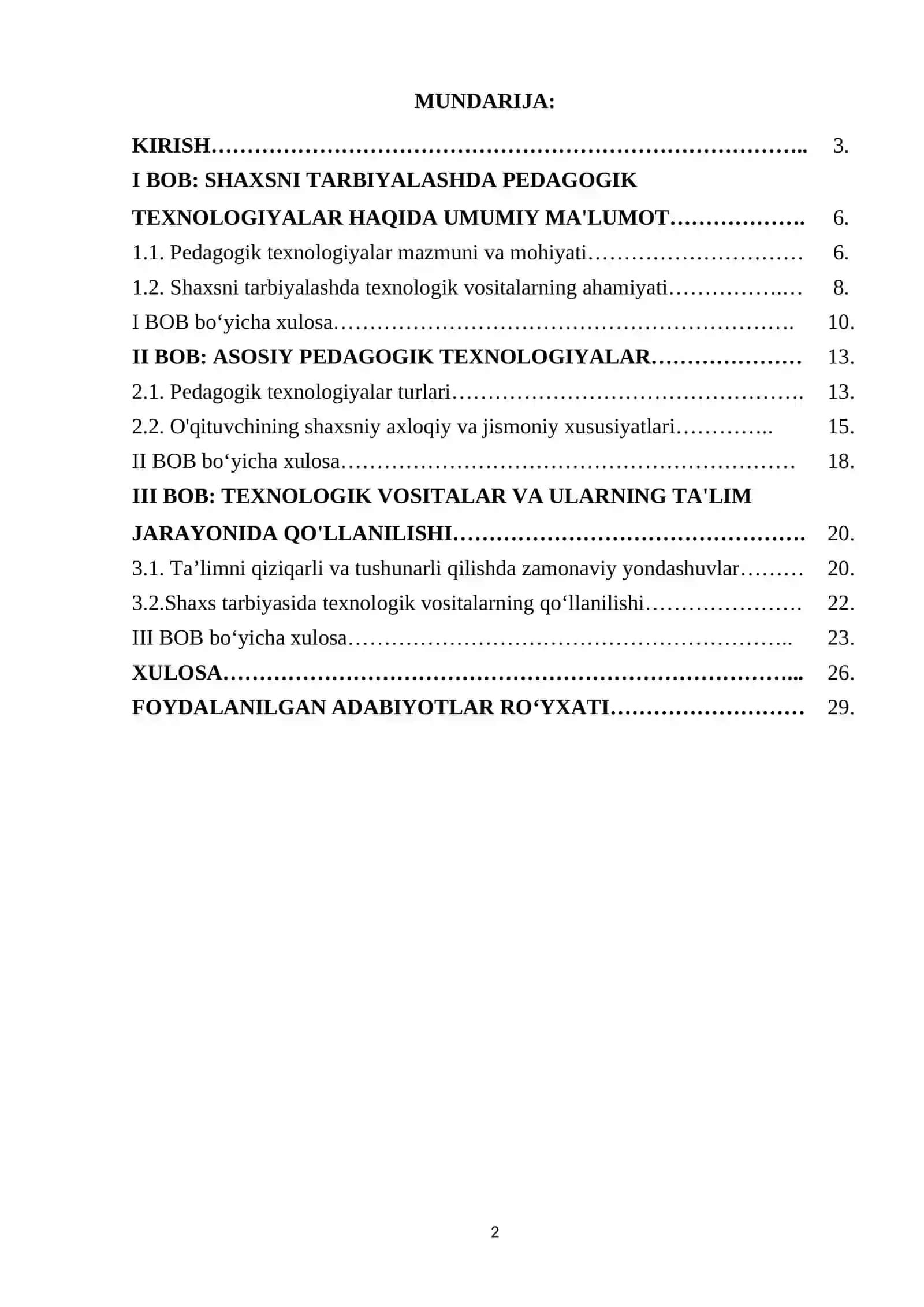 Shaxsni tarbiyalashda pedagogik texnologiyalardan foydalanish 2