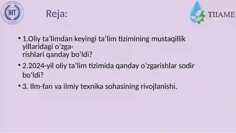 Ilm-fan va ilmiy texnika sohasining rivojlanishi 2