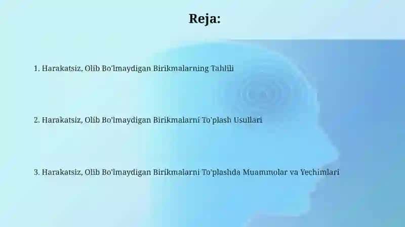 Olib Bo'lmaydigan Birikmalarning Kimyoviy Tuzilishi 2
