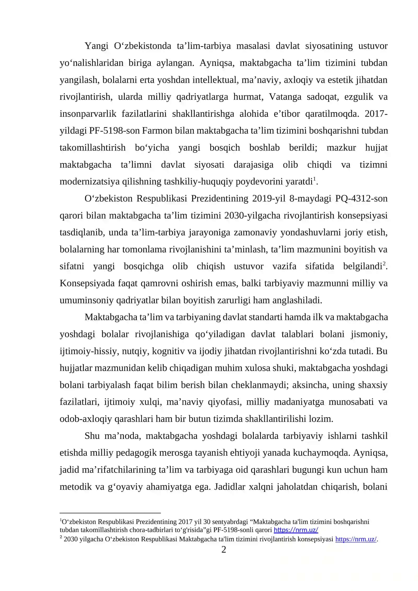 MAKTABGACHA YOSHDAGI BOLALARDA JADIDLAR MEROSI ASOSIDA TARBIYAVIY ISHLARNI TASHKIL ETISH 2