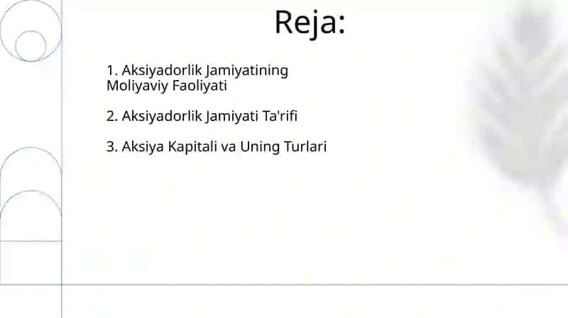Aksiyanerlik jamiyati va aksiyanerlik kapitali 2