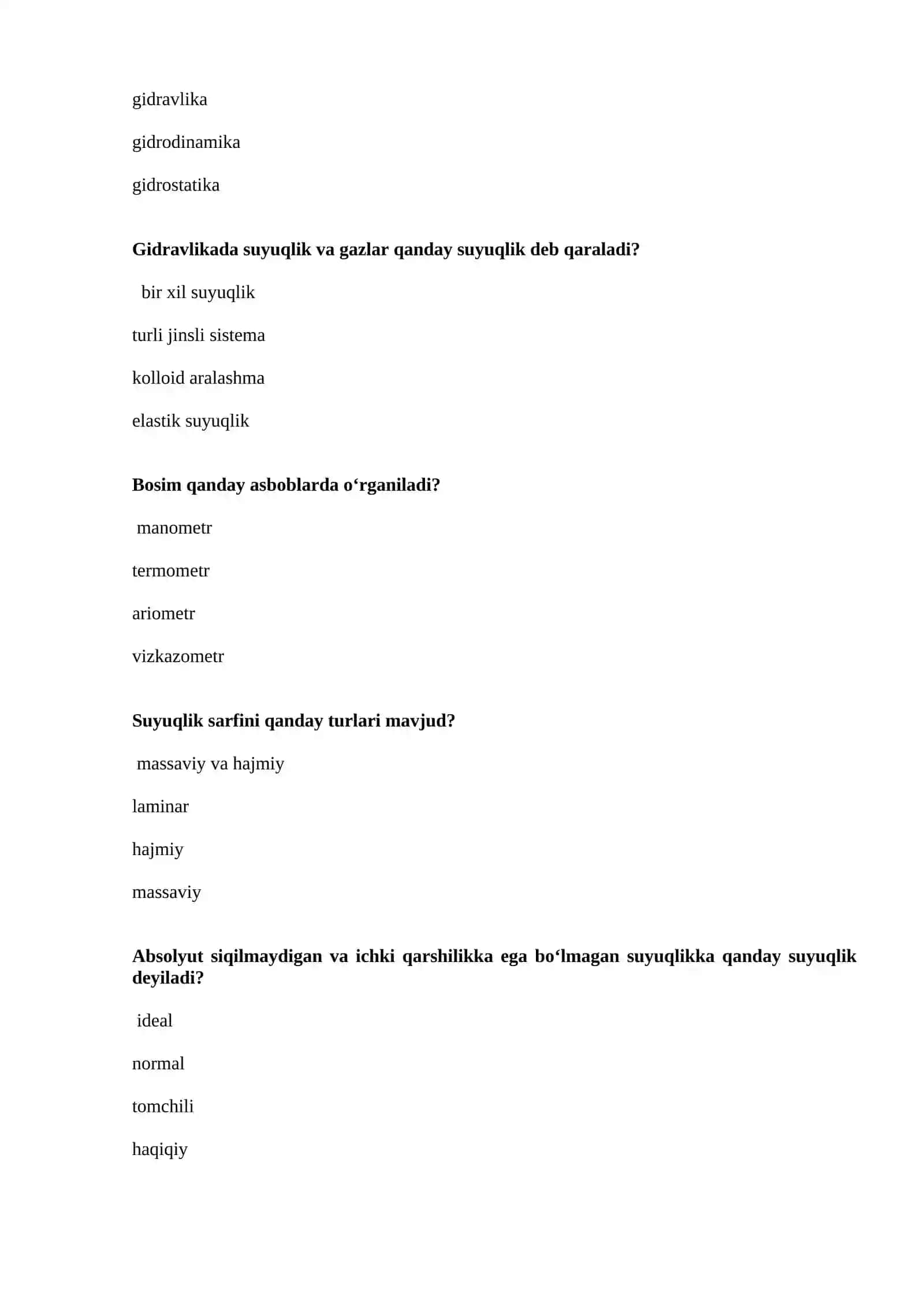 Texnologik mashina va jihozlardagi jarayonlar 2