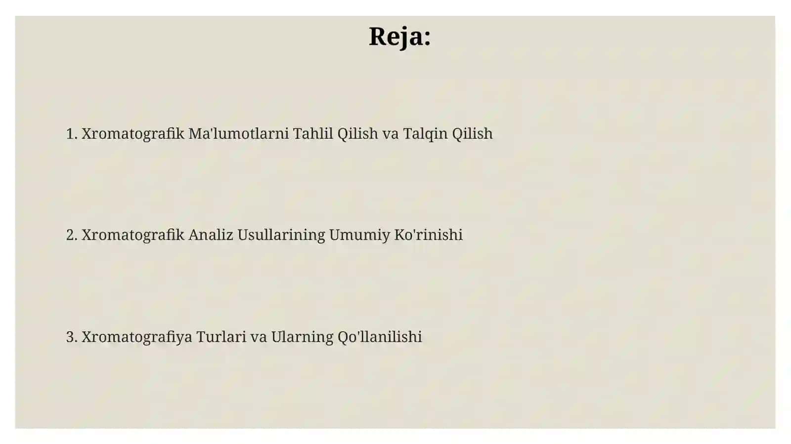 Xromotografik analiz usullari 2