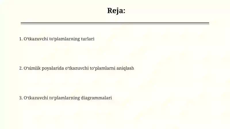Oʻtkazuvchi bogʻlamlarning tiplarini turli oʻsimlik poyalarida aniqlash va sxemasini chizish 2