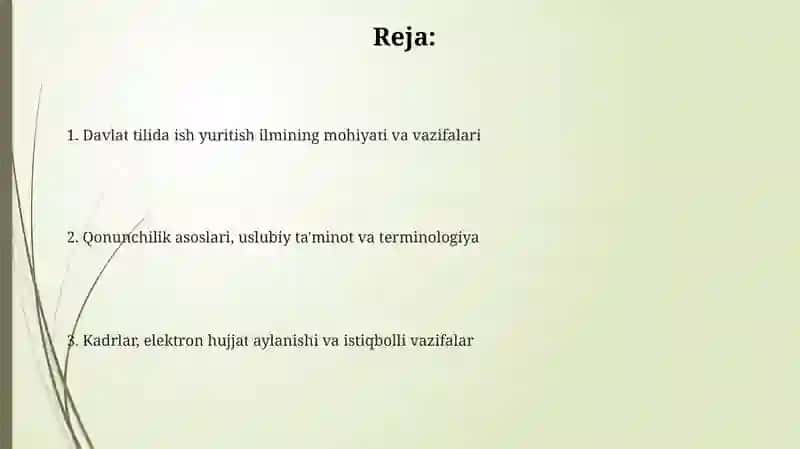 Davlat tilida ish yuritish fanining maqsad va vazifalari 2