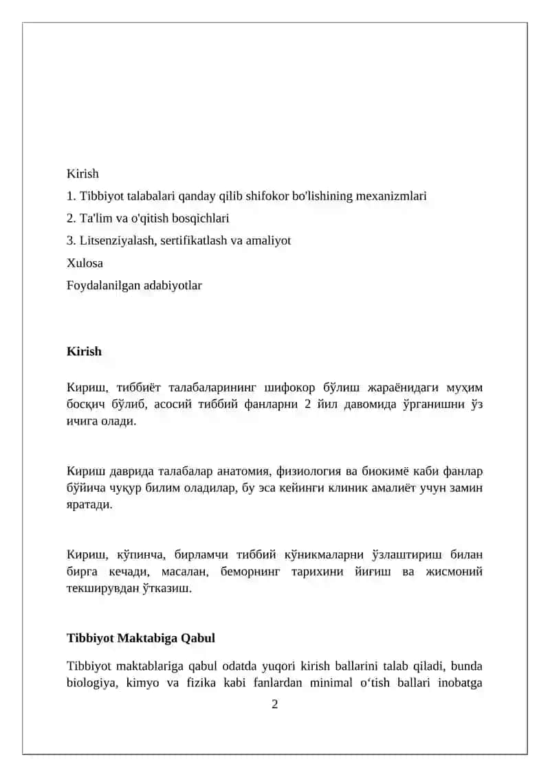 Tibbiyot talabalarining shifokor shaxsiga aylanish mexanizmlari 2