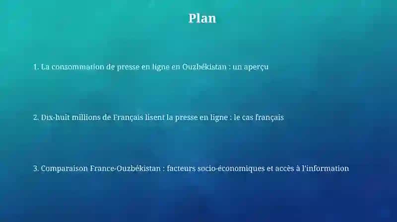 La consommation de presse en ligne en Ouzbékistan: un aperçu 2