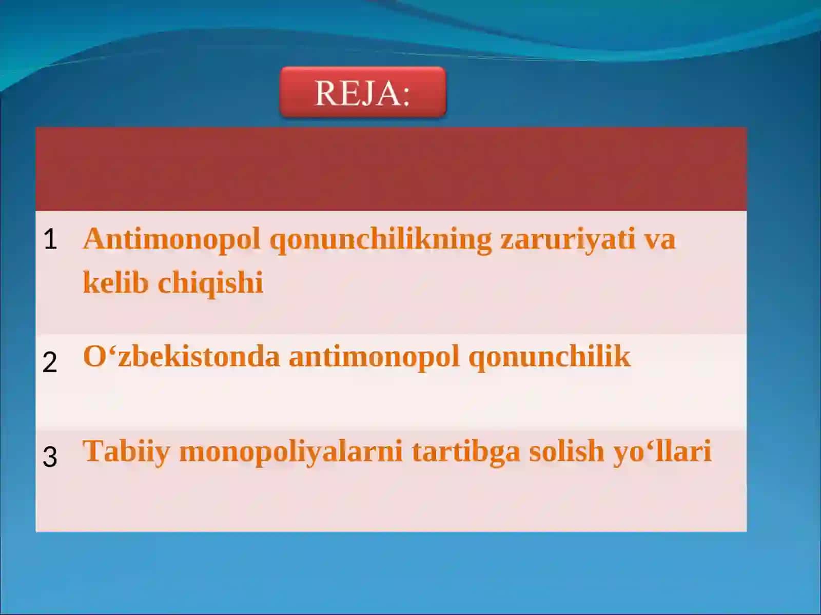 ANTIMONOPOL QONUNCHILIK VA TABIIY MONOPOLIYALARNI TARTIBGA SOLISH 2