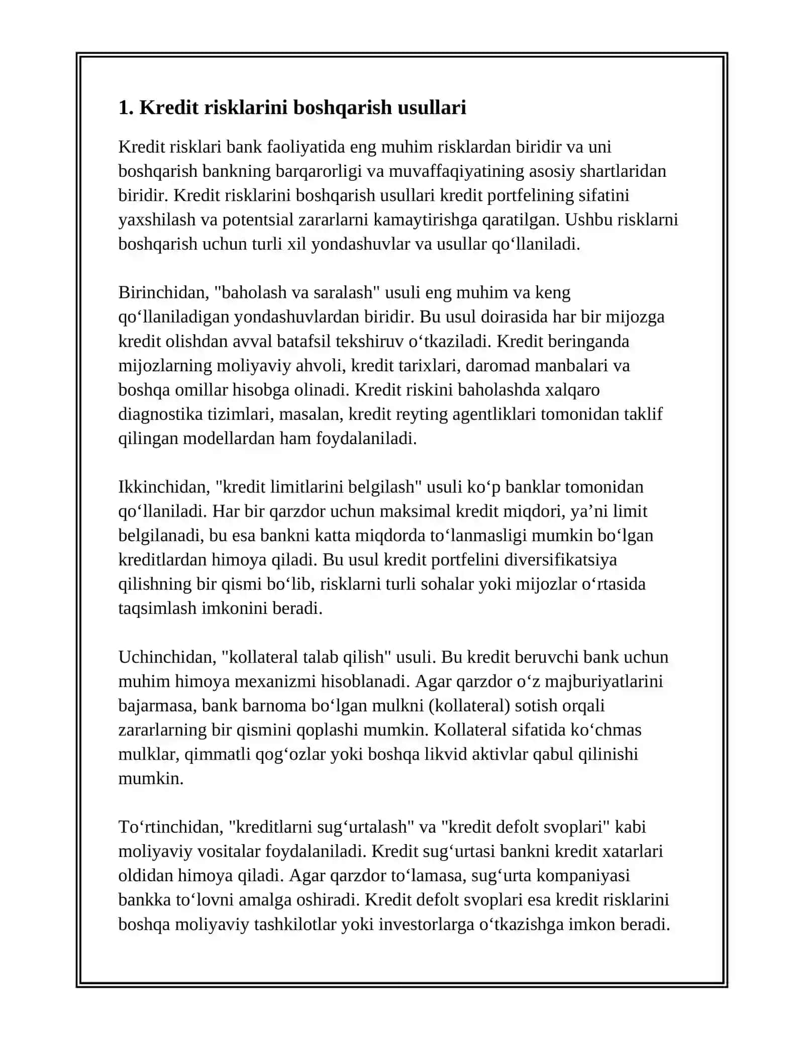 BANK RISKLERI HAM OLARDI BASQARIW 2