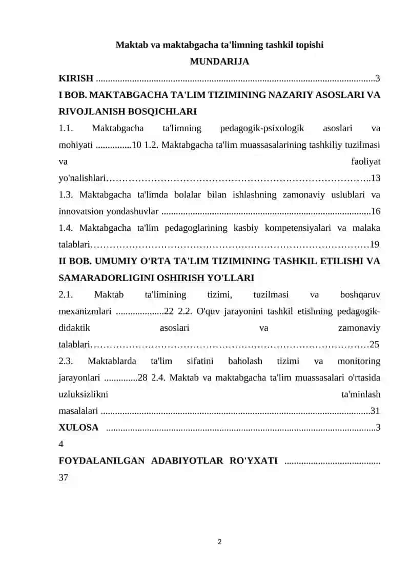 Maktab va maktabgacha ta'limning tashkil topishi 2