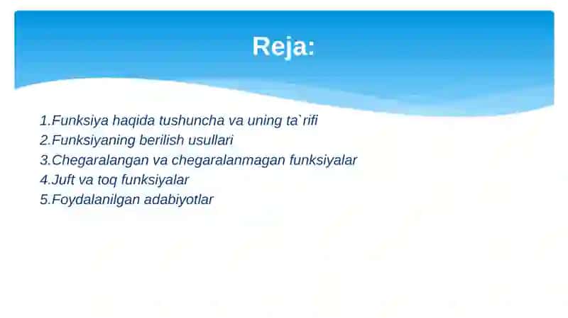 Funksiyalar ustida arifmetik amallar 2