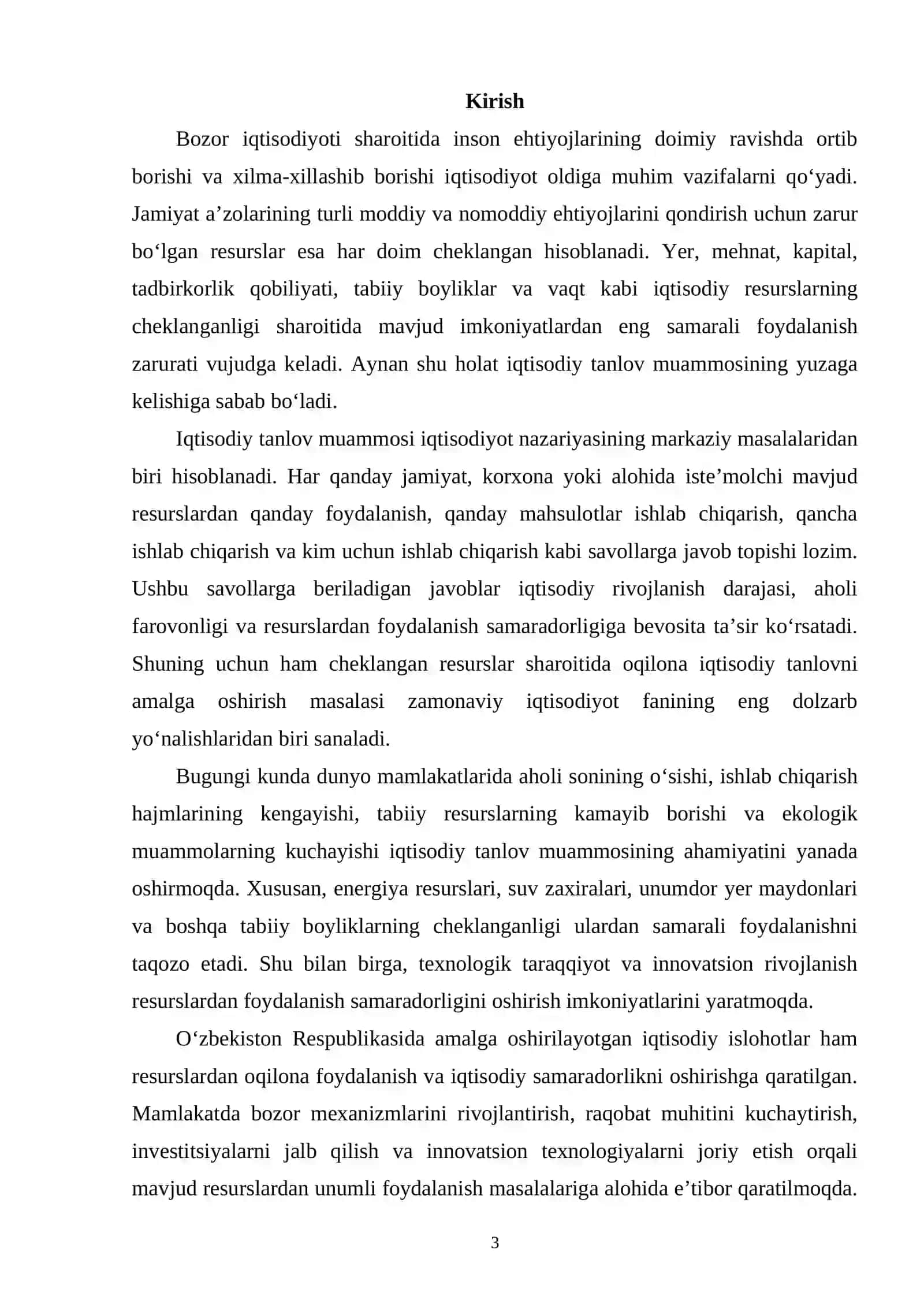 IQTISODIY TANLOV MUAMMOSI 2