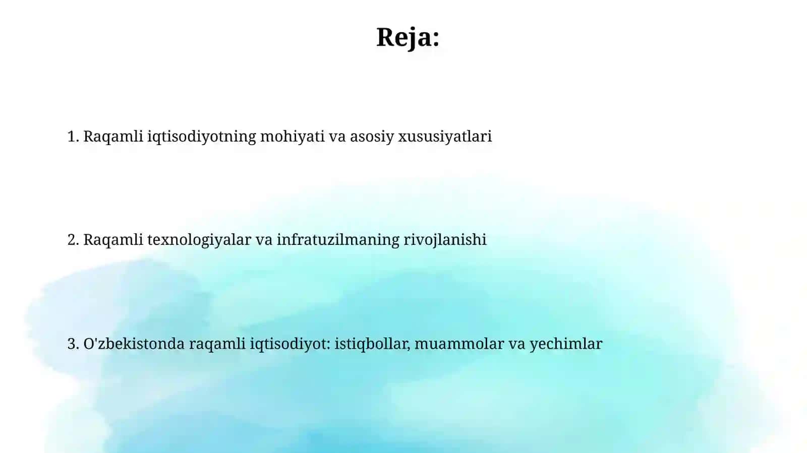 Raqamli iqtisodiyot tushunchasi 2