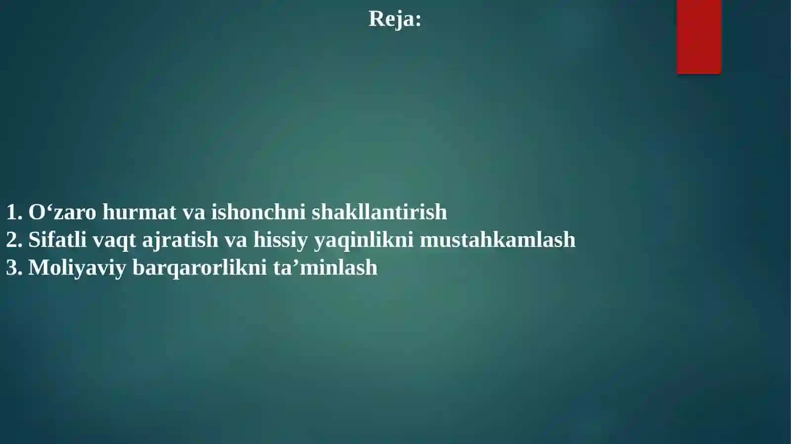 Oilaviy munosabatlar farovonligiga ta’sir etuvchi omillar 2