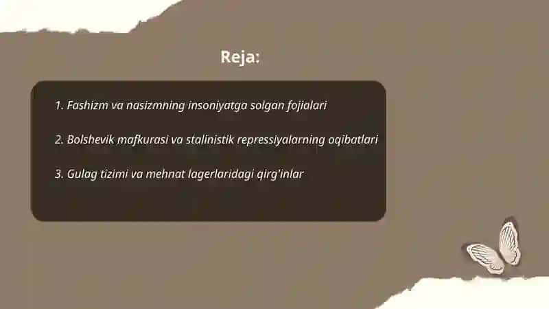 XX asrdagi vayronkor mafkuralarning insoniyat boshiga solgan musibatlari: fashizm, bolshevizm va boshqalar 2